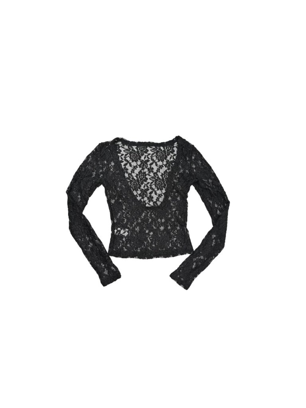 Revice Lana Long Sleeve Lace Top in Black